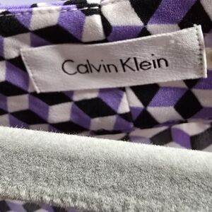 Calvin Klein Purple Geometric Patterned Garment